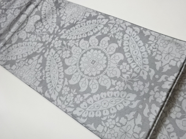 JAPANESE FUKURO OBI / WOVEN FLOWER CREST